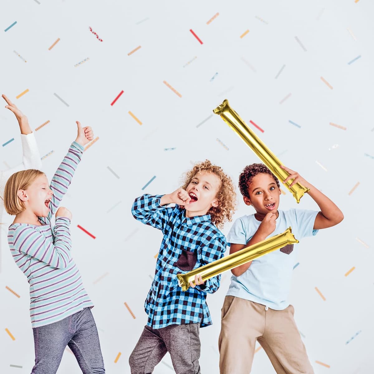 Baghete Gonflabile Zgomotoase Folie Aurie Thundersticks – 60cm