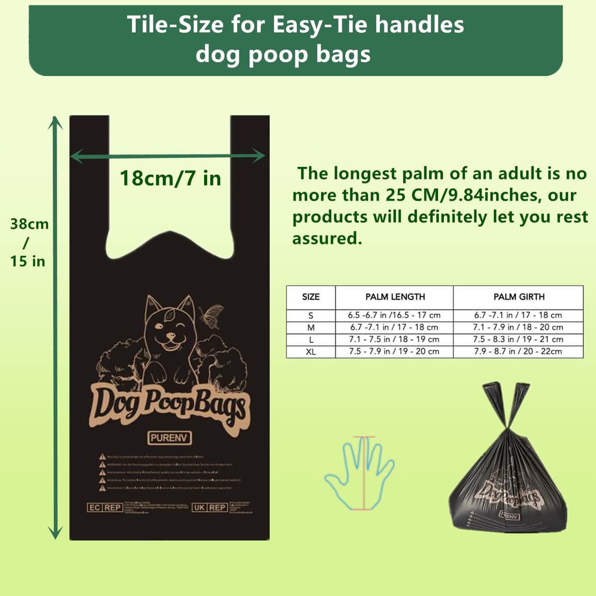 PURENV pungi biodegradabile excremente câine 600 buc, extra groase, parfum levănțică