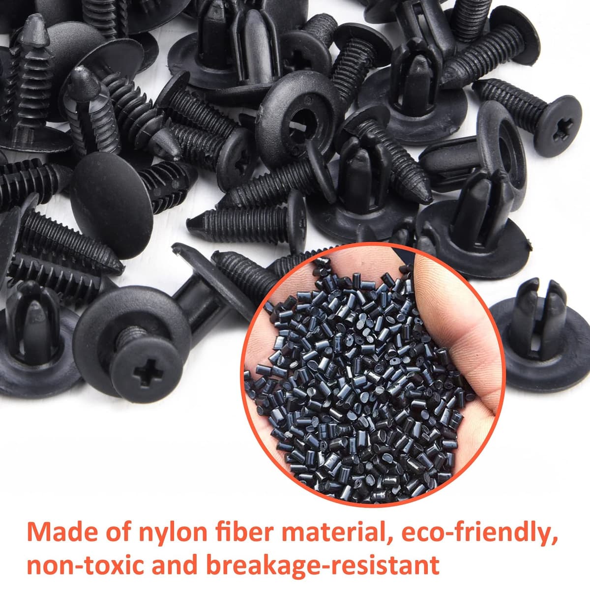 Set 140 piese clipsuri fixare auto cu 6 tipuri clipsuri - negru