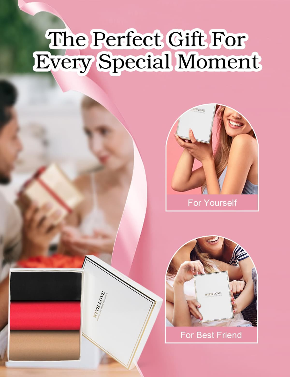 Ciorapi lungi cu elastic mărime mare pentru bretele - multicolori 3XL-5XL