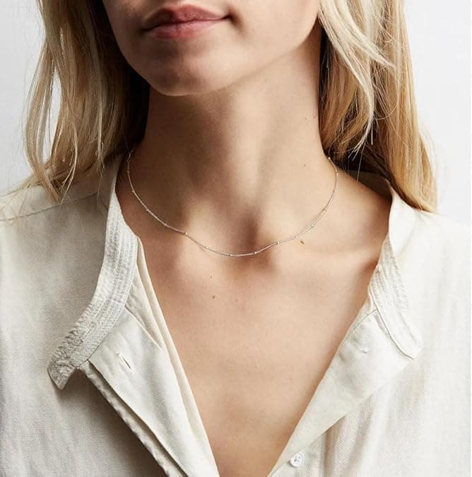 FUNEIA Colier argint 925 lanț extensie reglabil – 40cm-60cm