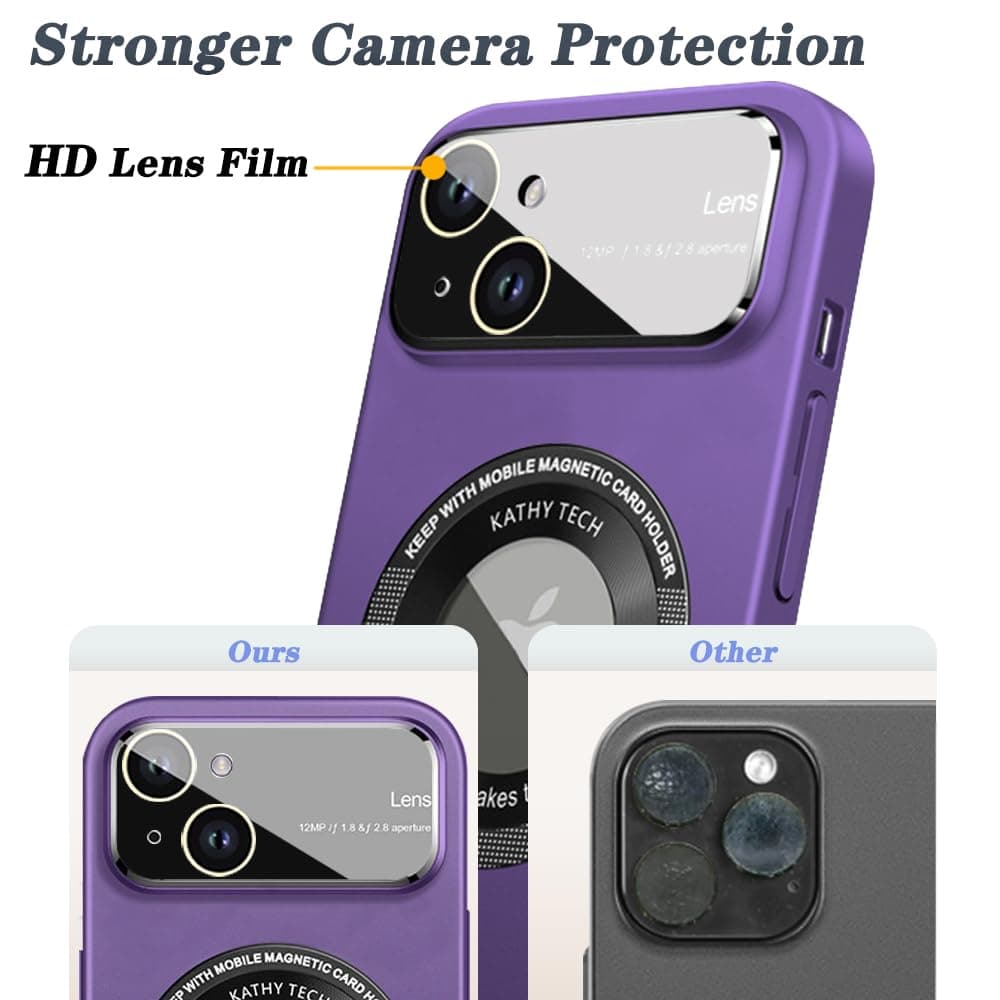 Rdyi6ba8 husă mată iPhone 15 Plus, compatibilă încărcare wireless protecție cameră ultra subțire albastru