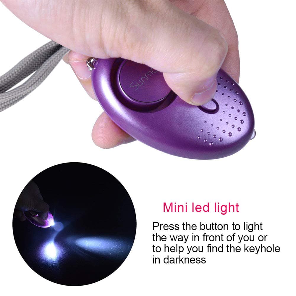 SUNMAY Alarmă personală, 5 bucăți 140 dB alarmă autoapărare cu LED breloc femei copii