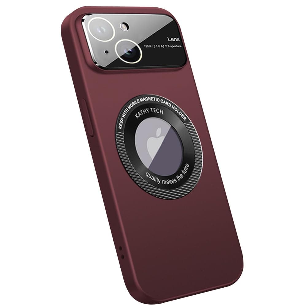 Rdyi6ba8 husă mată iPhone 15 Plus, compatibilă încărcare wireless protecție cameră ultra subțire roșu