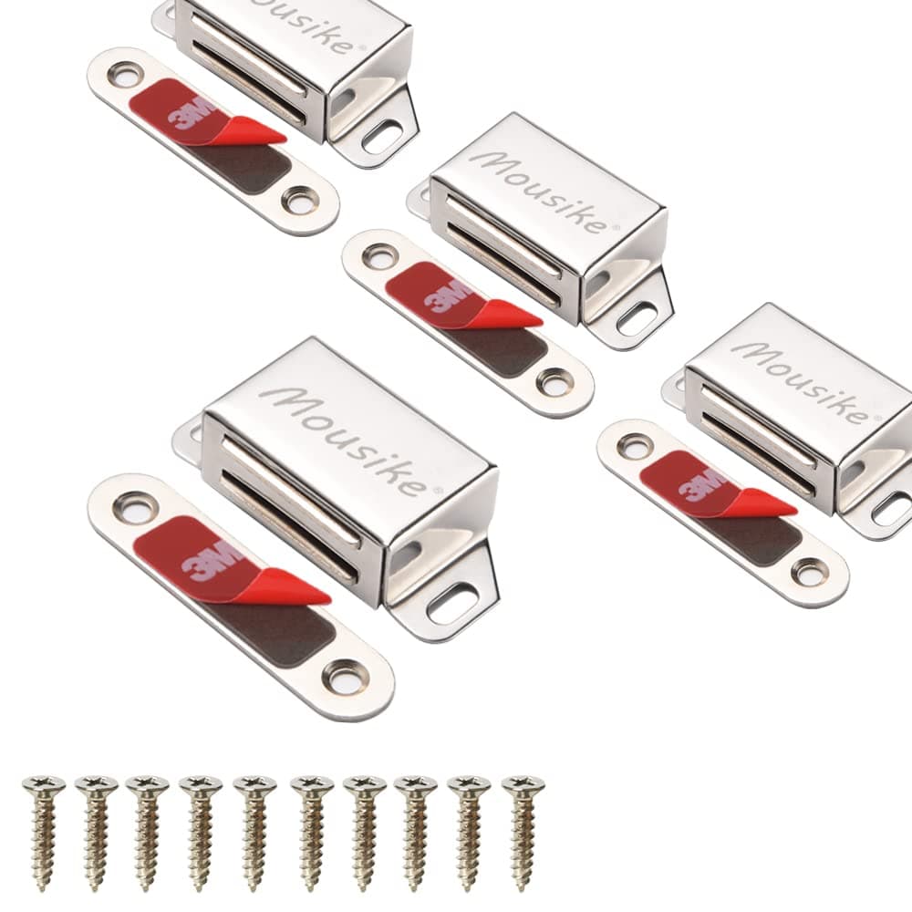 Închizători magnetice dulap magneti 15kg inox 4 bucăți – argintiu