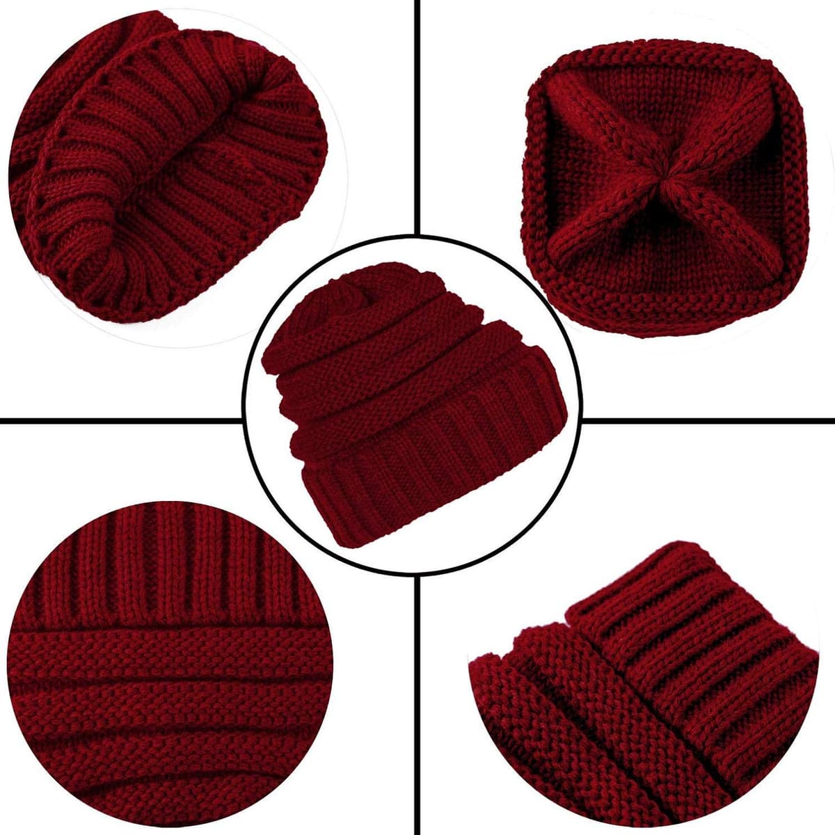 Set fular tricotat căciulă mănuși touchscreen pentru femei – bej mărime unică