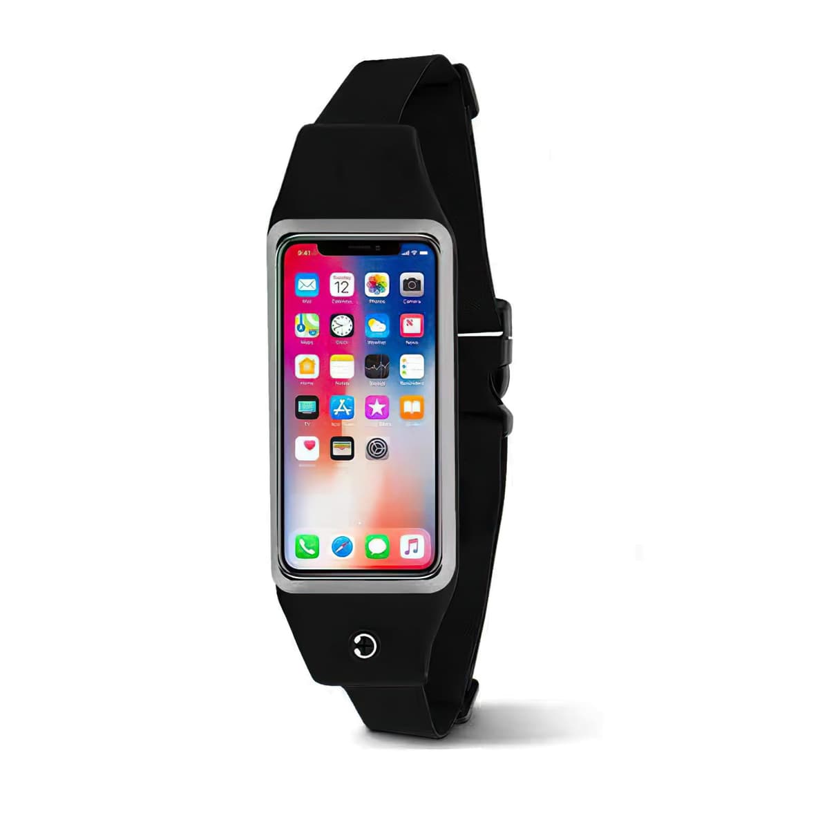 Centură alergare jogging - buzunar telefon reglabil cu touchscreen - centură sport exterior fitness negru până 5.5"