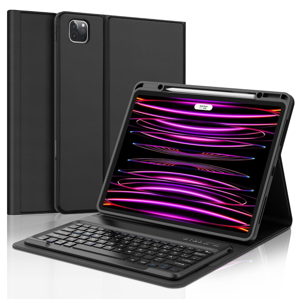 Husă tastatură cu tastatură detașabilă germană QWERTZ pentru iPad Pro 12.9