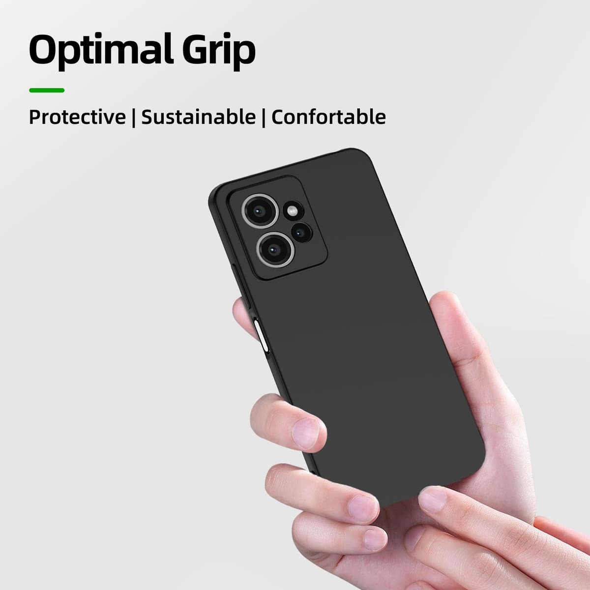 NEW'C husă Xiaomi Redmi Note 12 4G silicon negru ultra subțire și 2× sticlă călită Redmi Note 12 4G