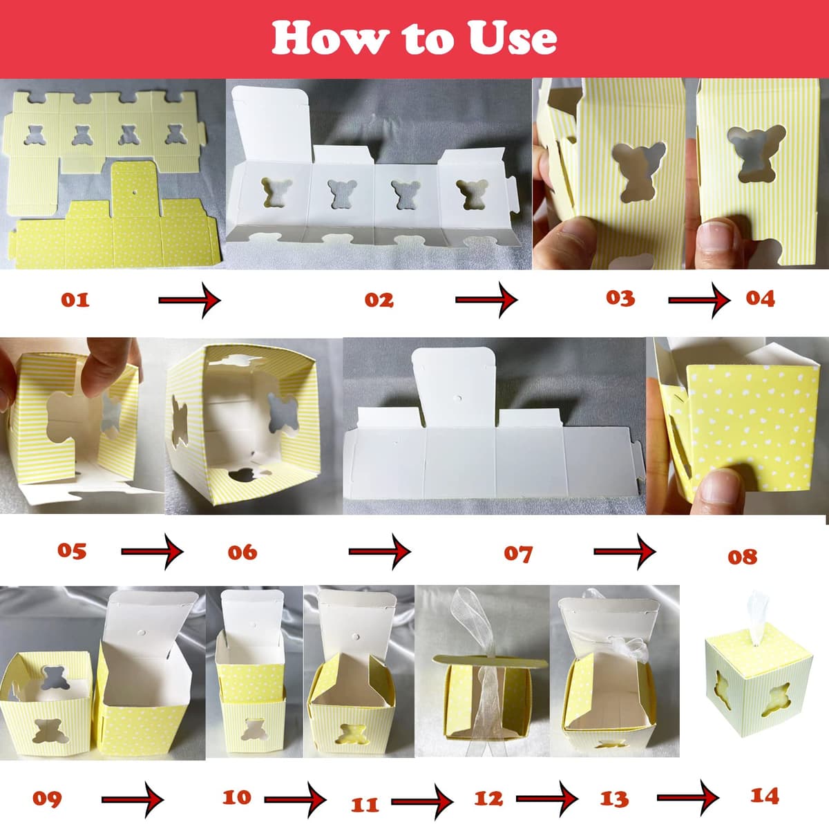 Cutie cadou nuntă 50 piese cutie bomboane botez cununie – Multicolor