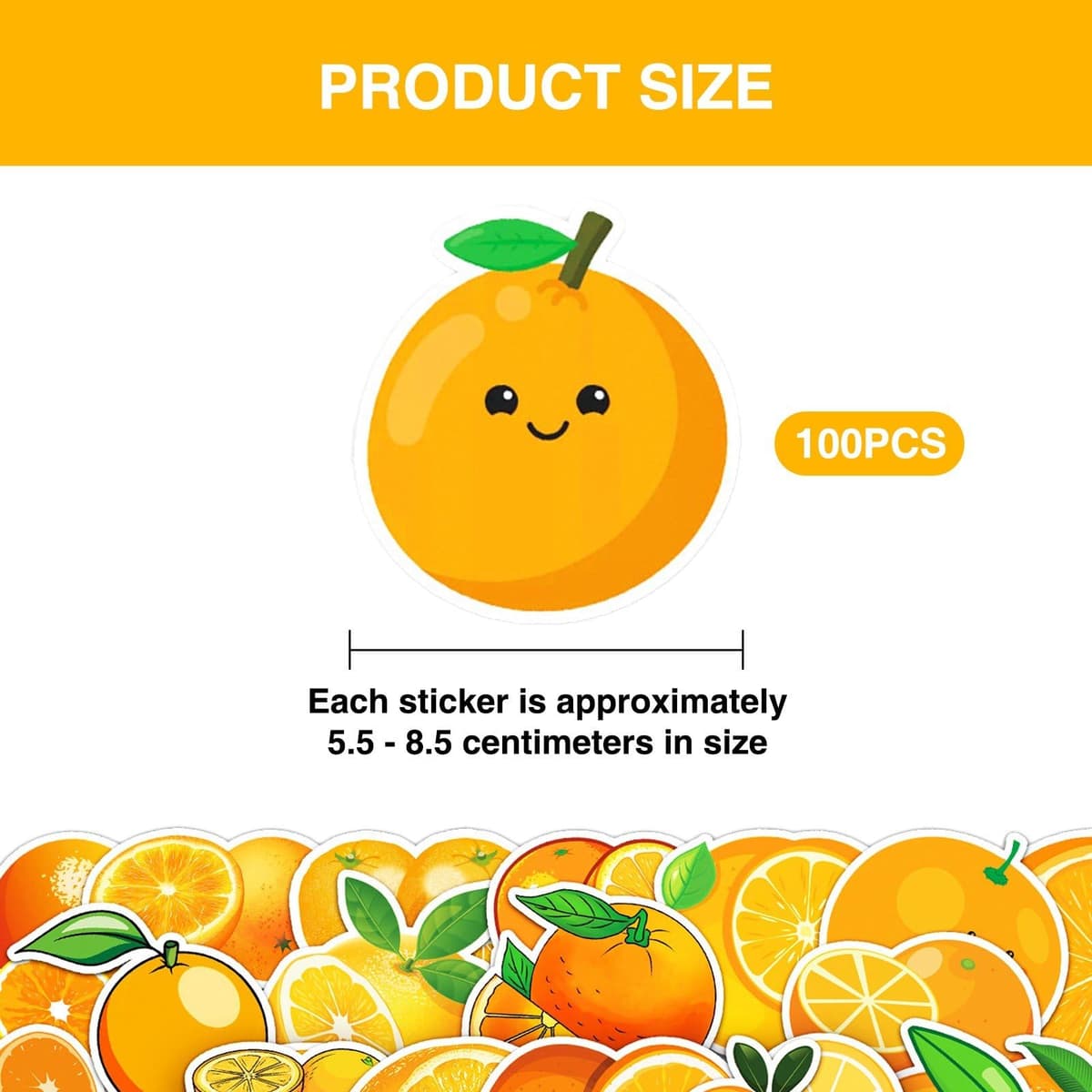 Autocolante Cocktail Fructe Autoadezive – Portocaliu