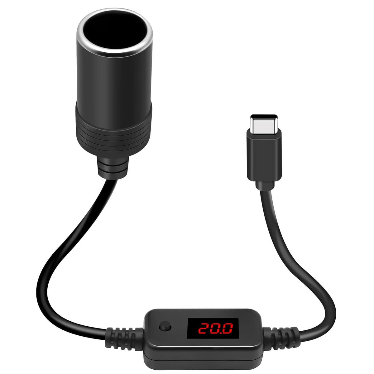 Adaptor USB C la brichetă auto 40W pentru camera mașină - negru