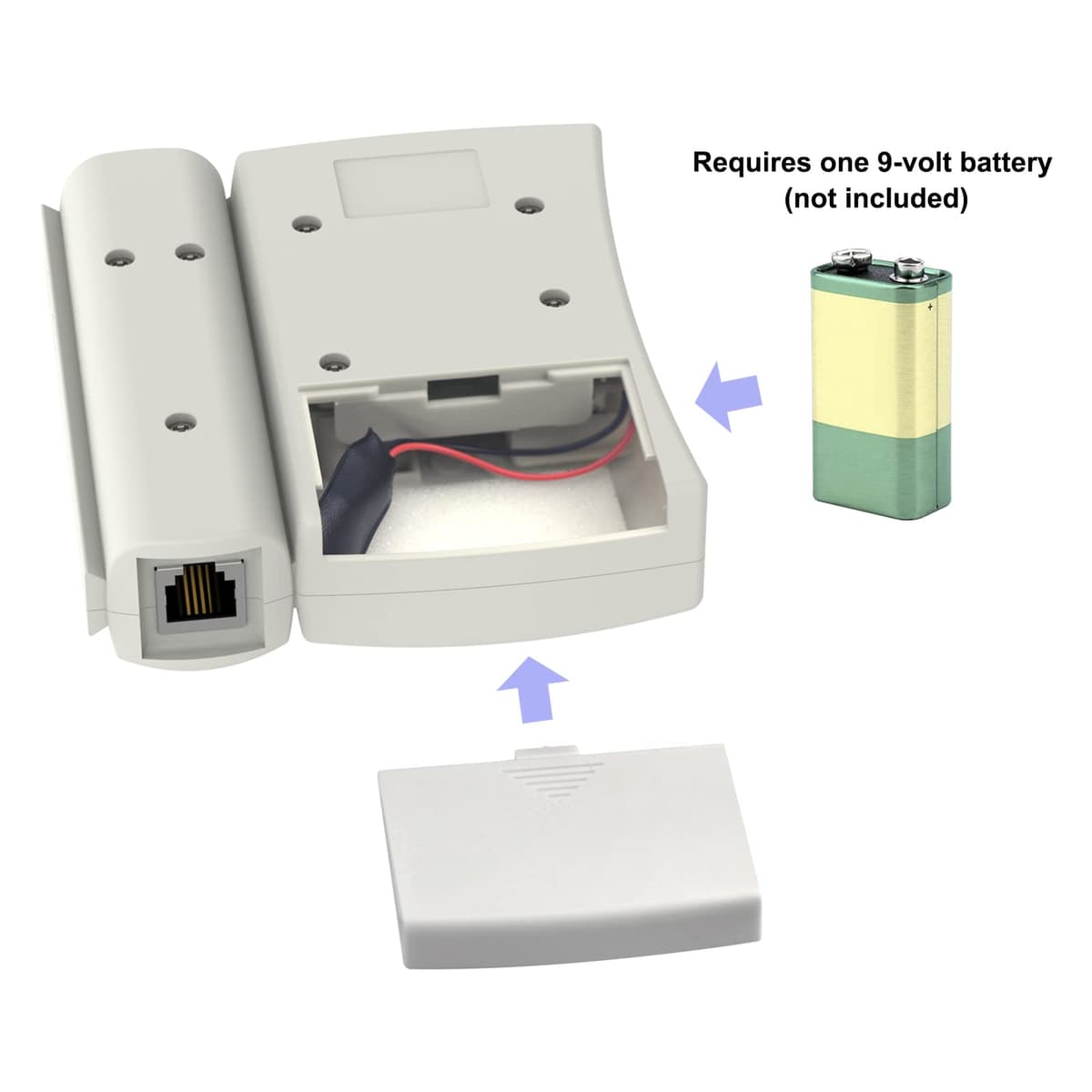 VCELINK tester cablu, tester rețea pentru cablu RJ45 RJ11, tester LAN, tester cablu telefon, negru