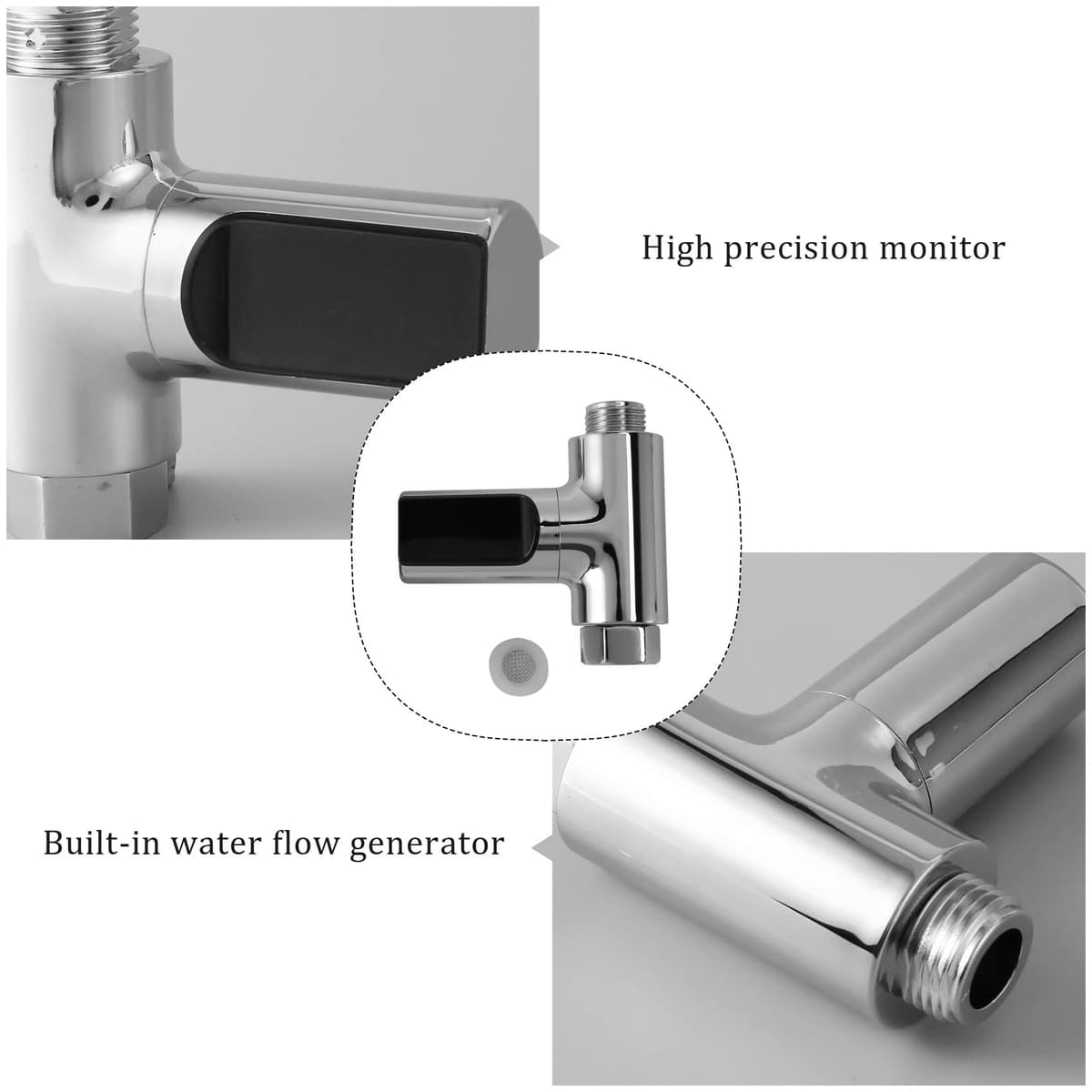 Jevina termometru duș cu display LED, generator automat flux apă pentru îngrijirea bebelușilor