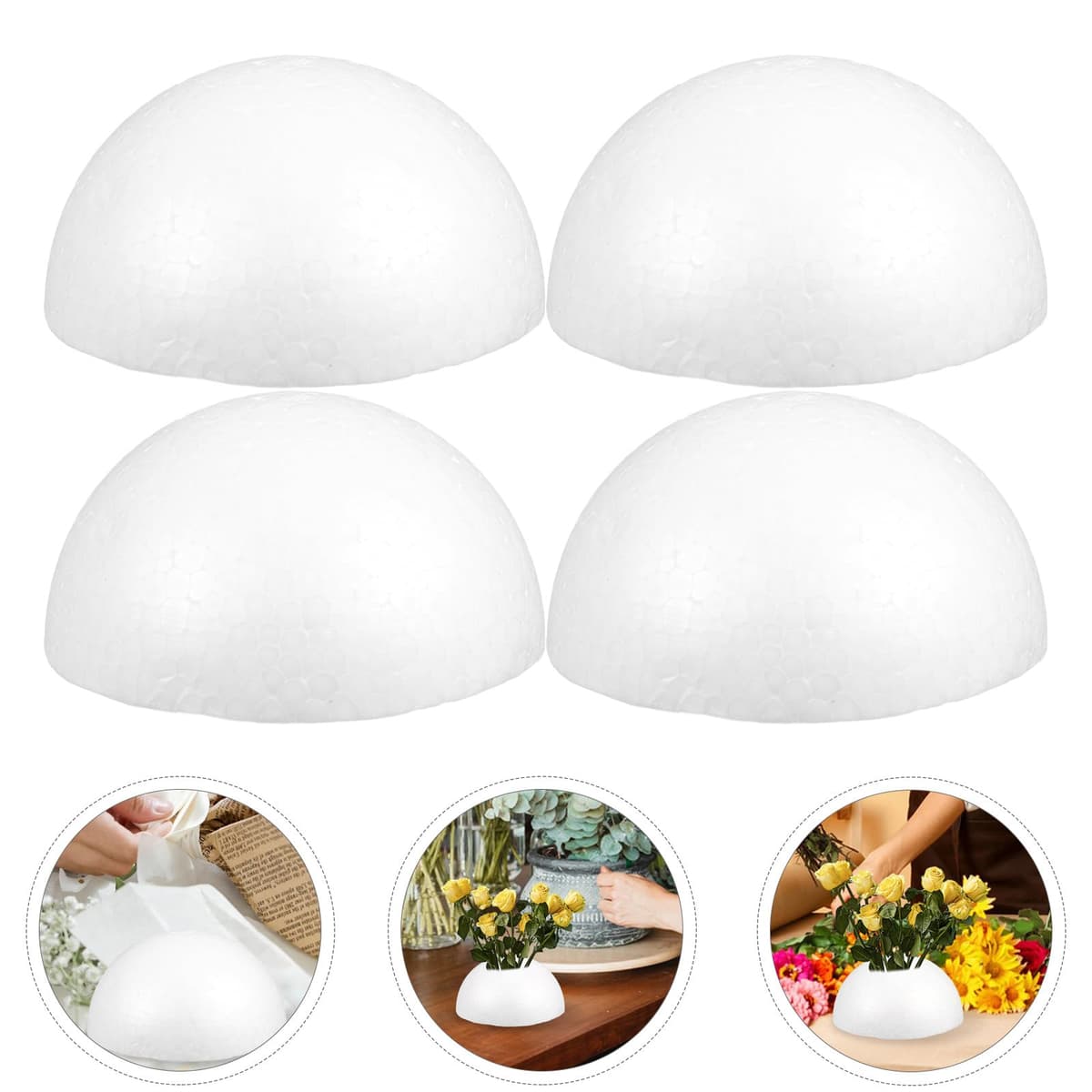 Mingi din spumă jumătate 9 cm pentru ornamente DIY – 15 piese