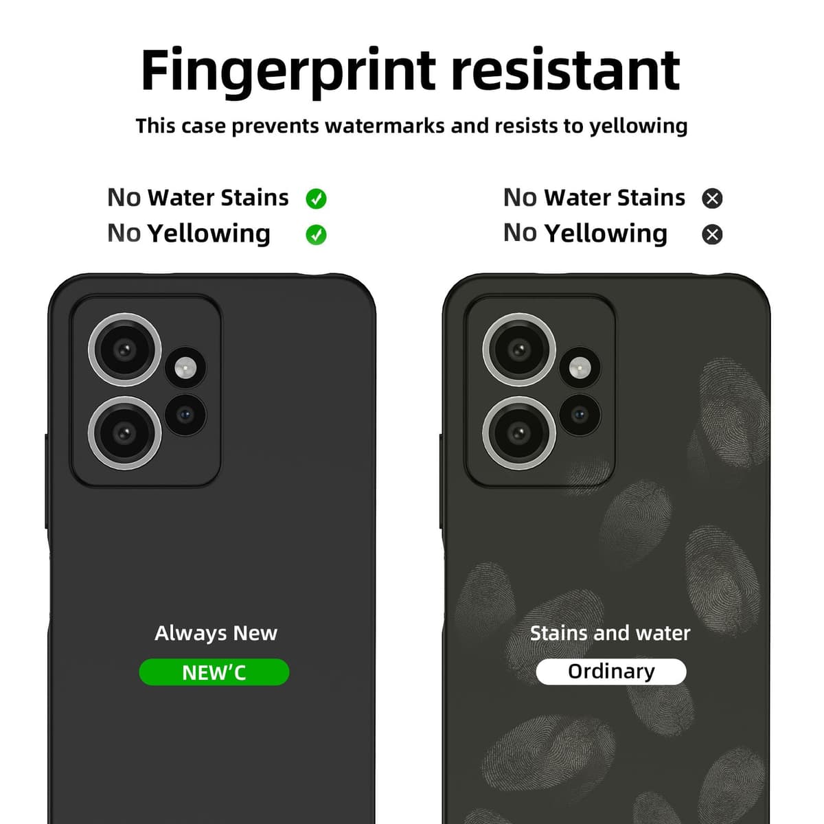 NEW'C husă Xiaomi Redmi Note 12 4G silicon negru ultra subțire și 2× sticlă călită Redmi Note 12 4G