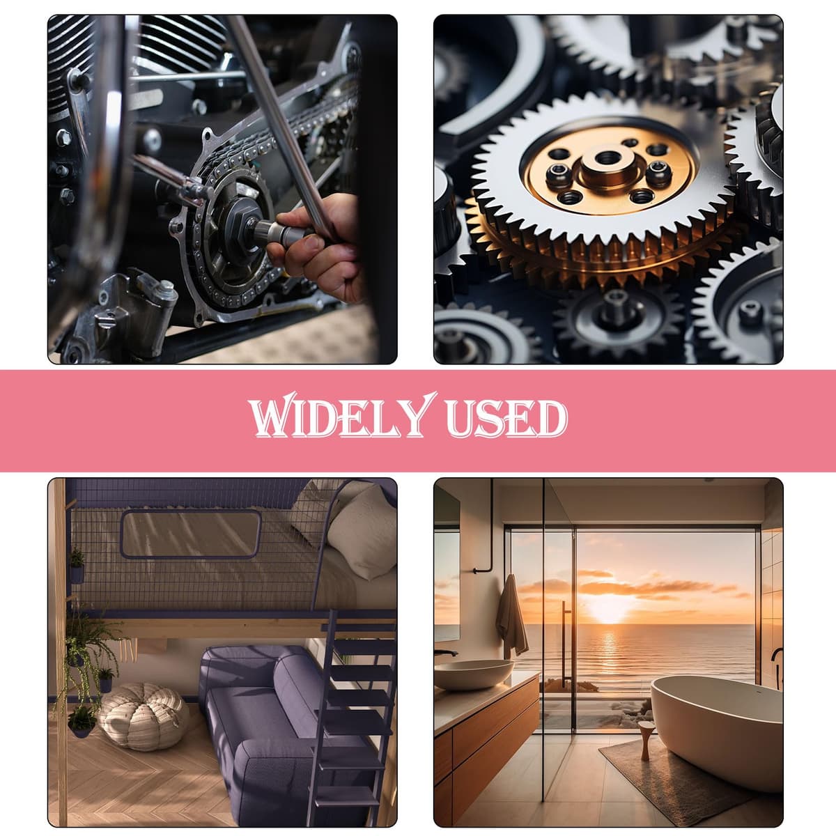 qxayxa 300 bucăți șaibe rozete inox decorative pentru șuruburi îngropate 6# 8# 10# 12#