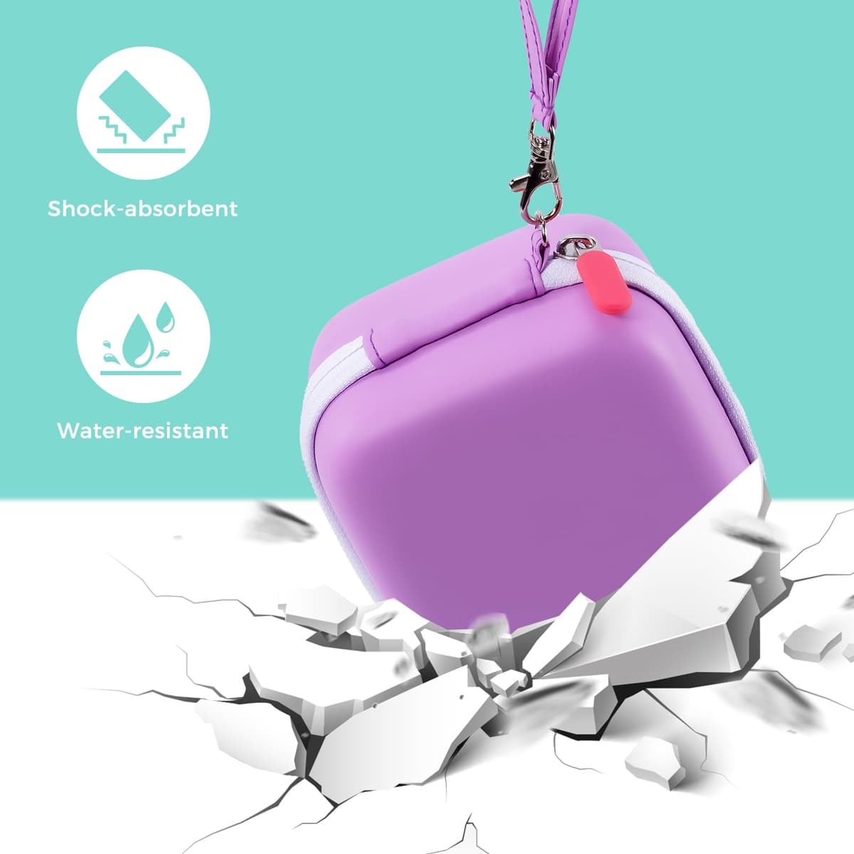 ProCase husă transport portabilă imprimantă mini etichete - violet