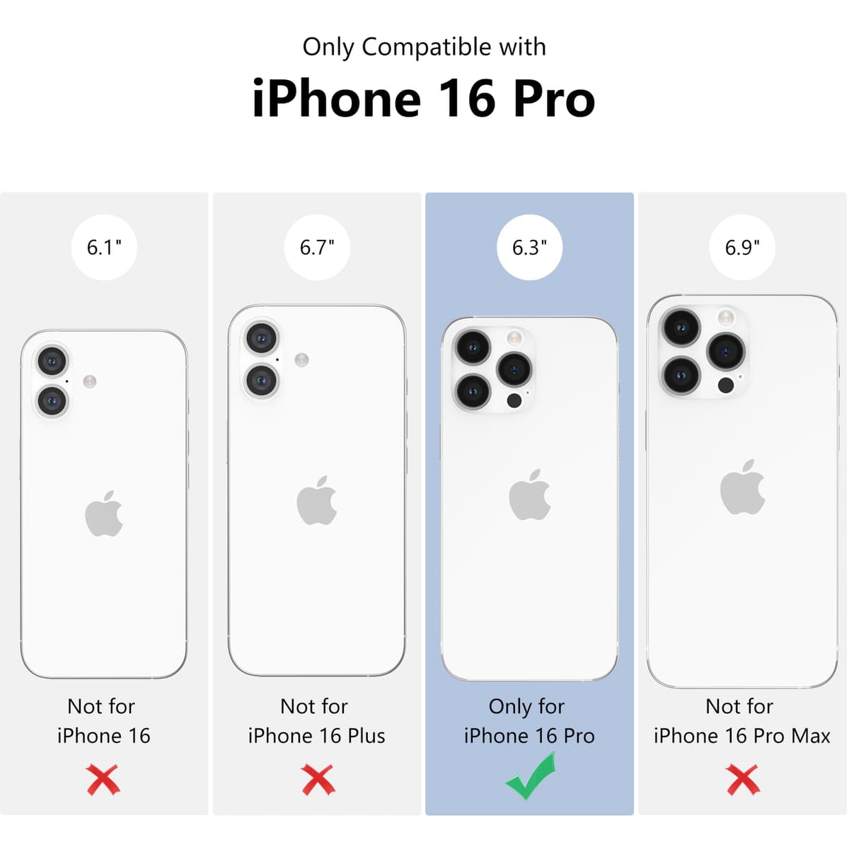 ZTOFERA Husă Magnetică pentru iPhone 16 Pro, Husă Transparentă cu Model Flori Compatibilă MagSafe Încărcare Wireless, Protecție Șocuri - Roșu Crăciun