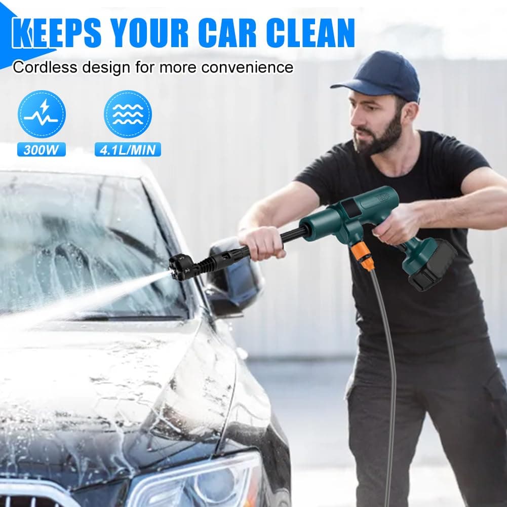 Aparat spălat cu presiune fără fir Roadtime, motor brushless portabil pistol compatibil baterie