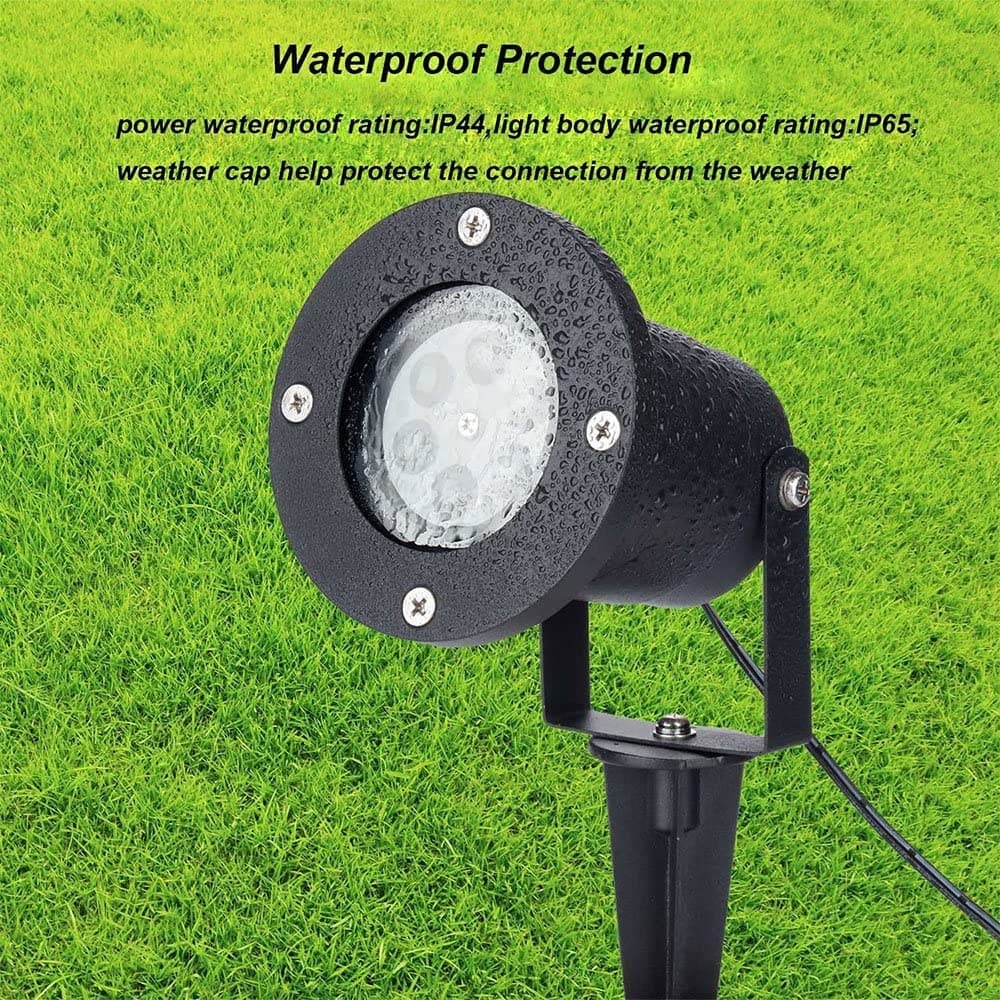 TEDD proiector LED Crăciun lampă fulgi zăpadă impermeabil decorațiune interior exterior (alb)