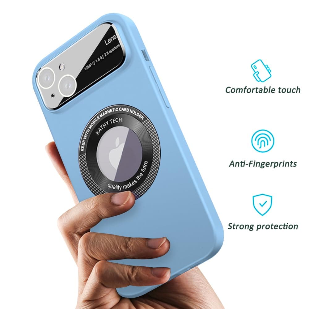 Rdyi6ba8 husă mată iPhone 13, compatibilă încărcare wireless protecție cameră ultra subțire albastru