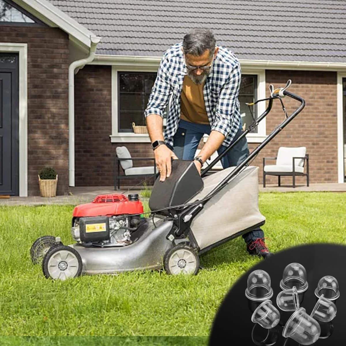 24 buc bulbi amorsare, MYLERCT 2 mărimi bulbi carburator, pentru drujbă, suflante, trimmer