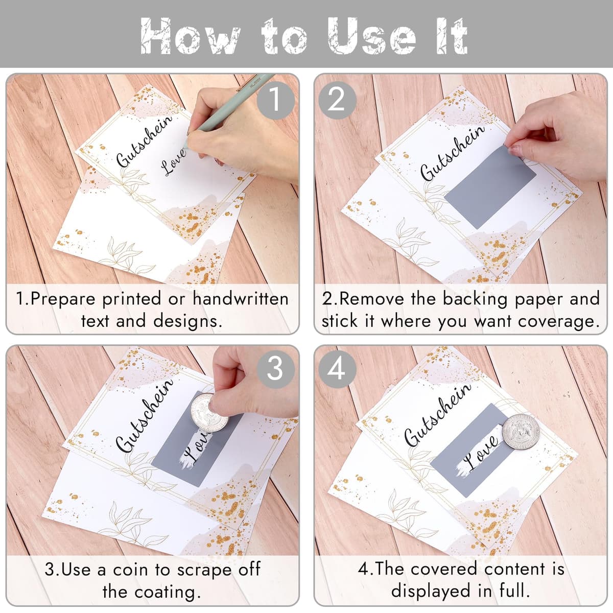 Autocolante Răzuibile 50 Coli Dreptunghiulare pentru Jocuri și Meșteșuguri – Argintiu