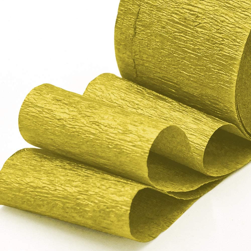 Rulouri hârtie crepă aurii pentru decorațiuni nuntă 8 role – Multicolor