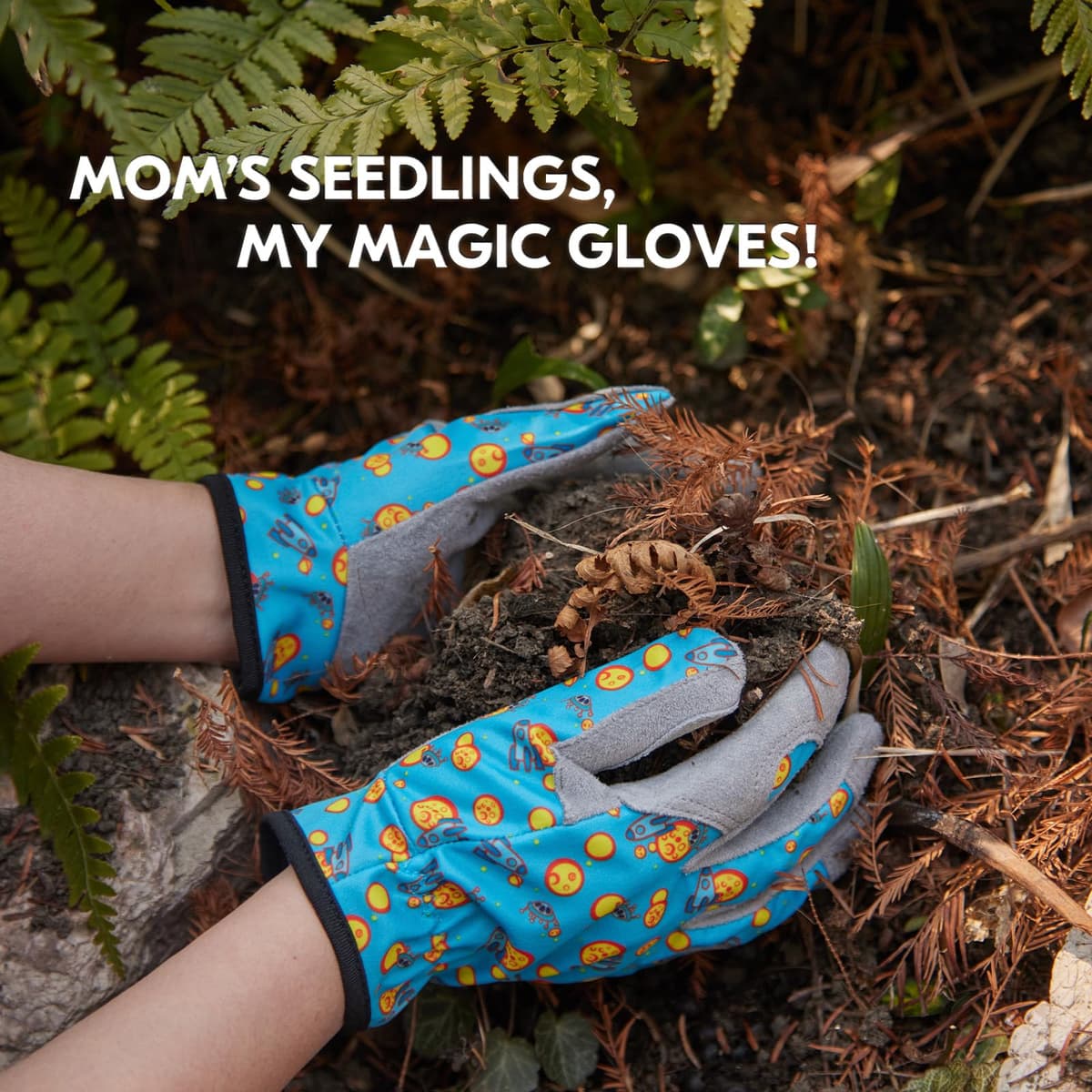 Mănuși grădinărit copii model animale respirabile lavabile XS - albastru