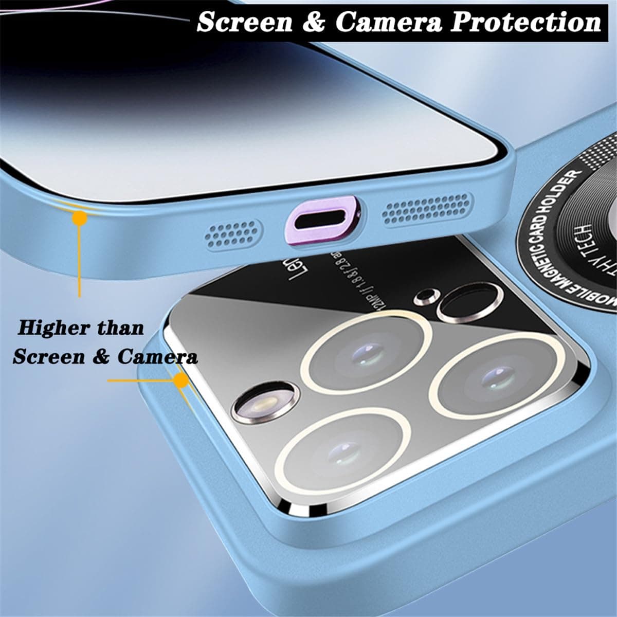 Rdyi6ba8 husă mată iPhone 13 Pro, compatibilă încărcare wireless protecție cameră ultra subțire mov