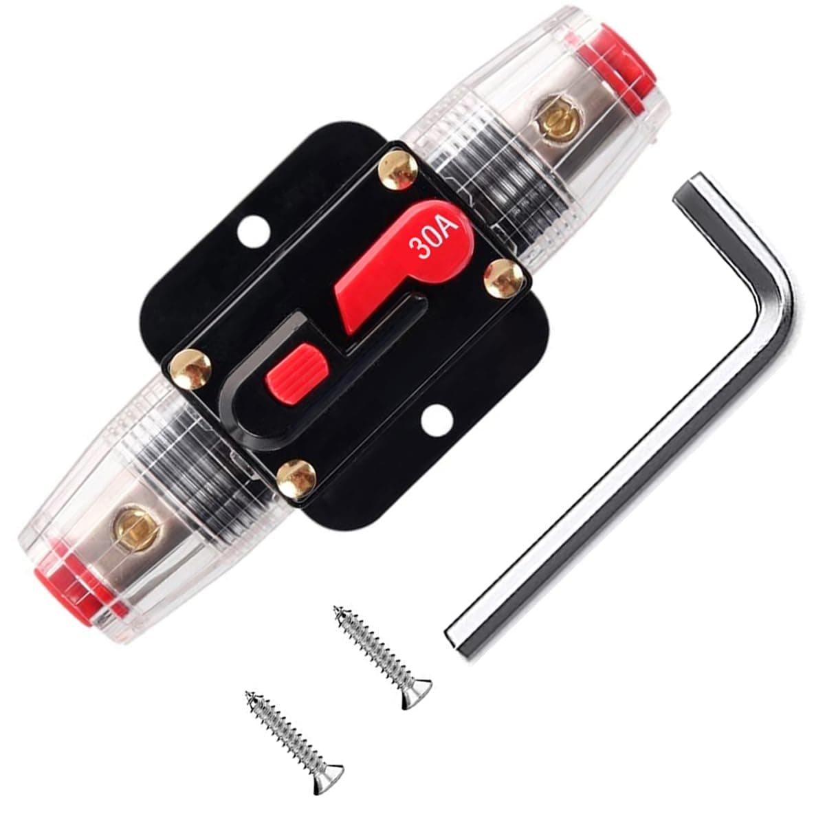 Greluma siguranță circuit 30A resetabilă 12V-24V DC cu reset manual pentru auto marine