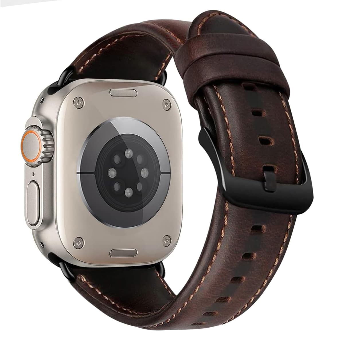MroTech Curea Piele pentru Apple Watch 49mm 44mm 45mm 46mm – Coffee