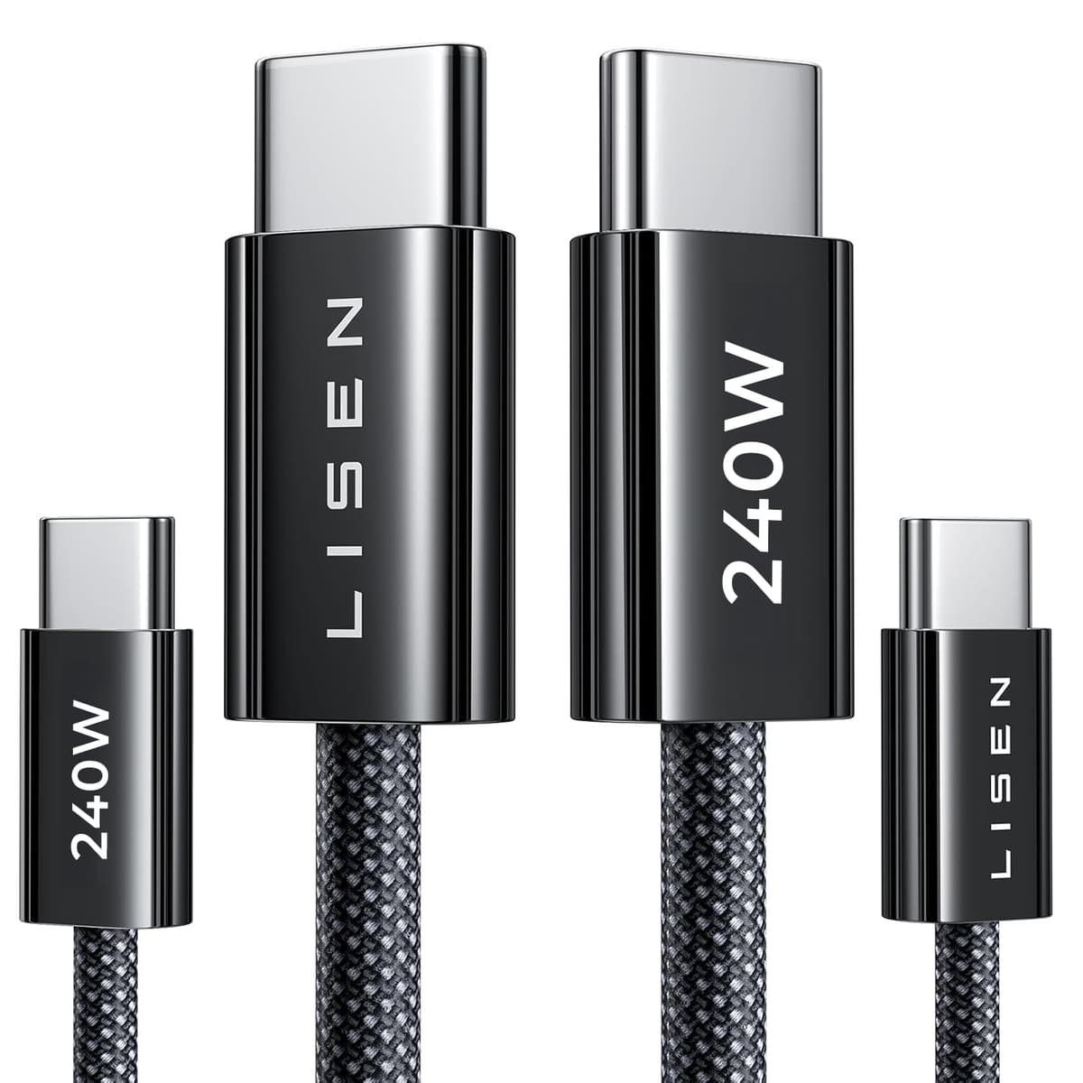 Cablu Încărcare USB C 3 Bucăți PD 3.0 Încărcare Rapidă Țesătură Nylon – 1M 2M 2M