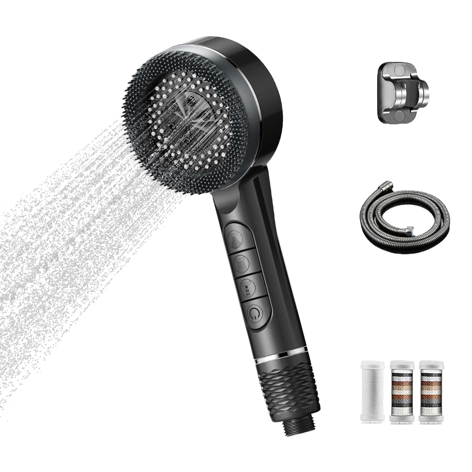 Cap duș filtru furtun presiune înaltă 4 jet economizor apă Generisch