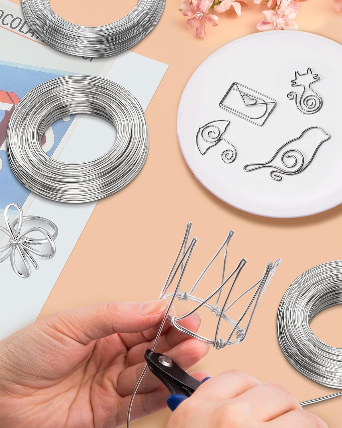 Sârmă artizanat 3mm x 10m pentru bijuterii și sculptură – aluminiu