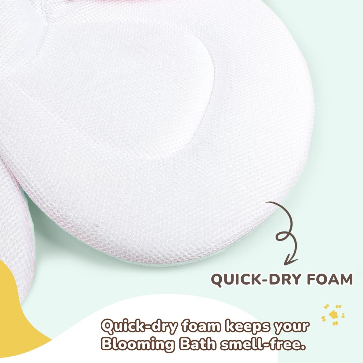Pernuță antiderapantă moale floare pentru baie bebeluși în chiuvetă – model albină 0-6 luni