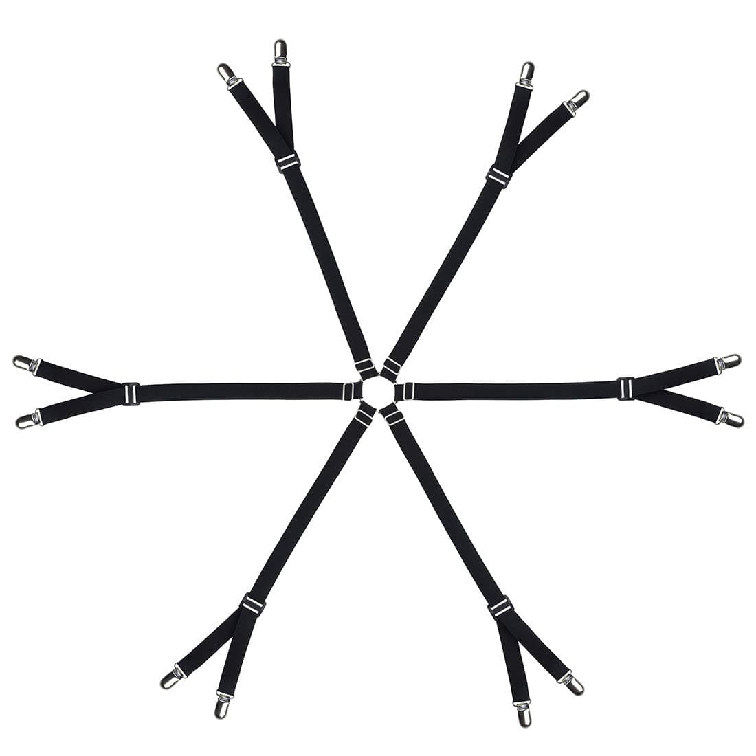 Clipsuri cearșaf ajustabile fixatoare metal antiderapante – Negru