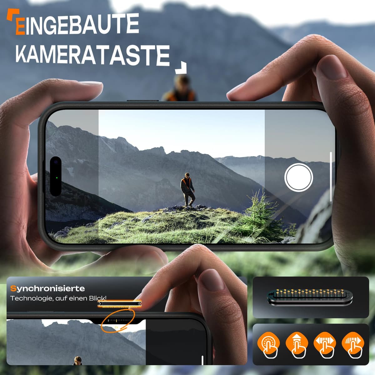 Husă iPhone 17 Air MagSafe Camera Control Anti-șoc Translucid Mat – Negru