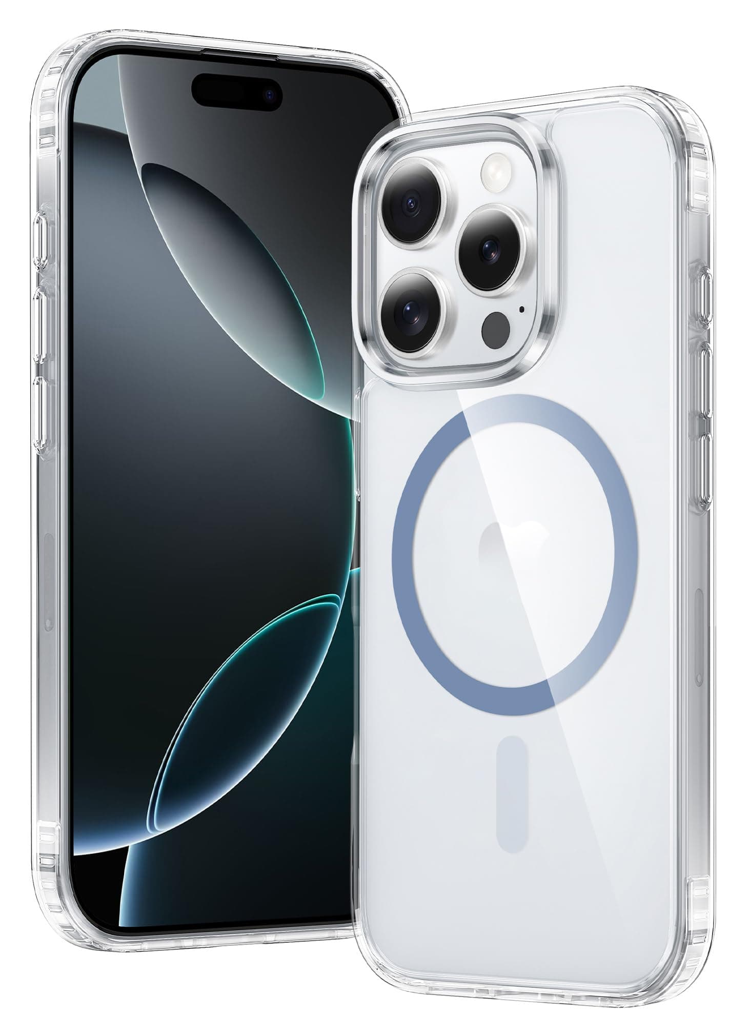 Husă FNTCASE iPhone 16 Pro transparentă militară magnetică anti-șoc MagSafe protecție grade