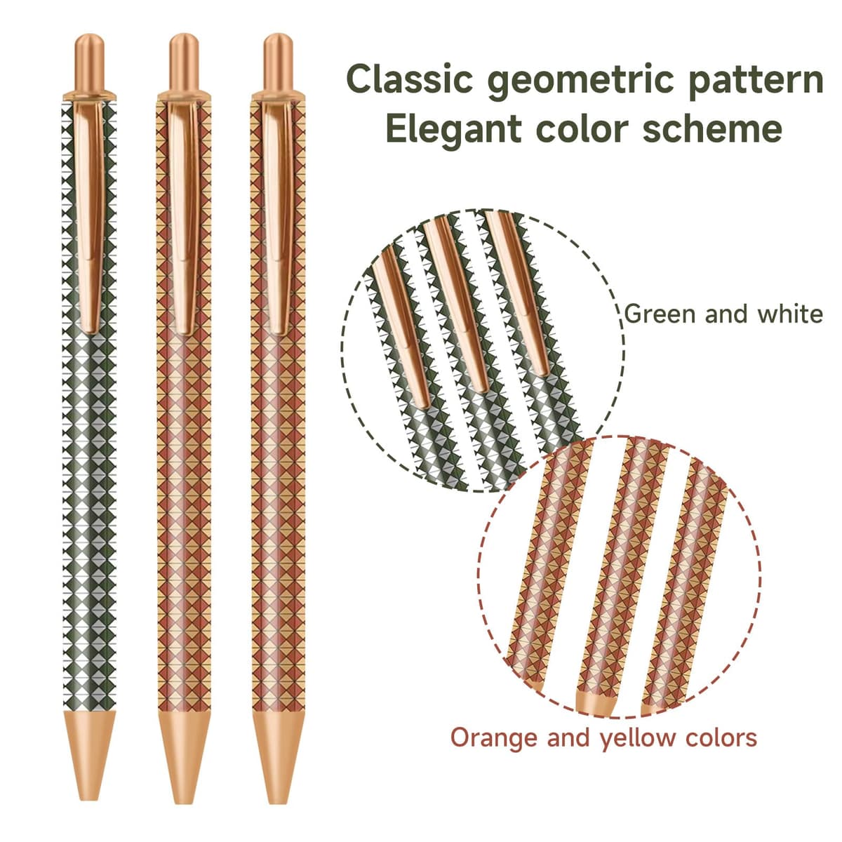 TUNJILOOL Set Pixuri Retractabile Metal 0.5mm Adulți Copii Școală Birou (Verde*2)