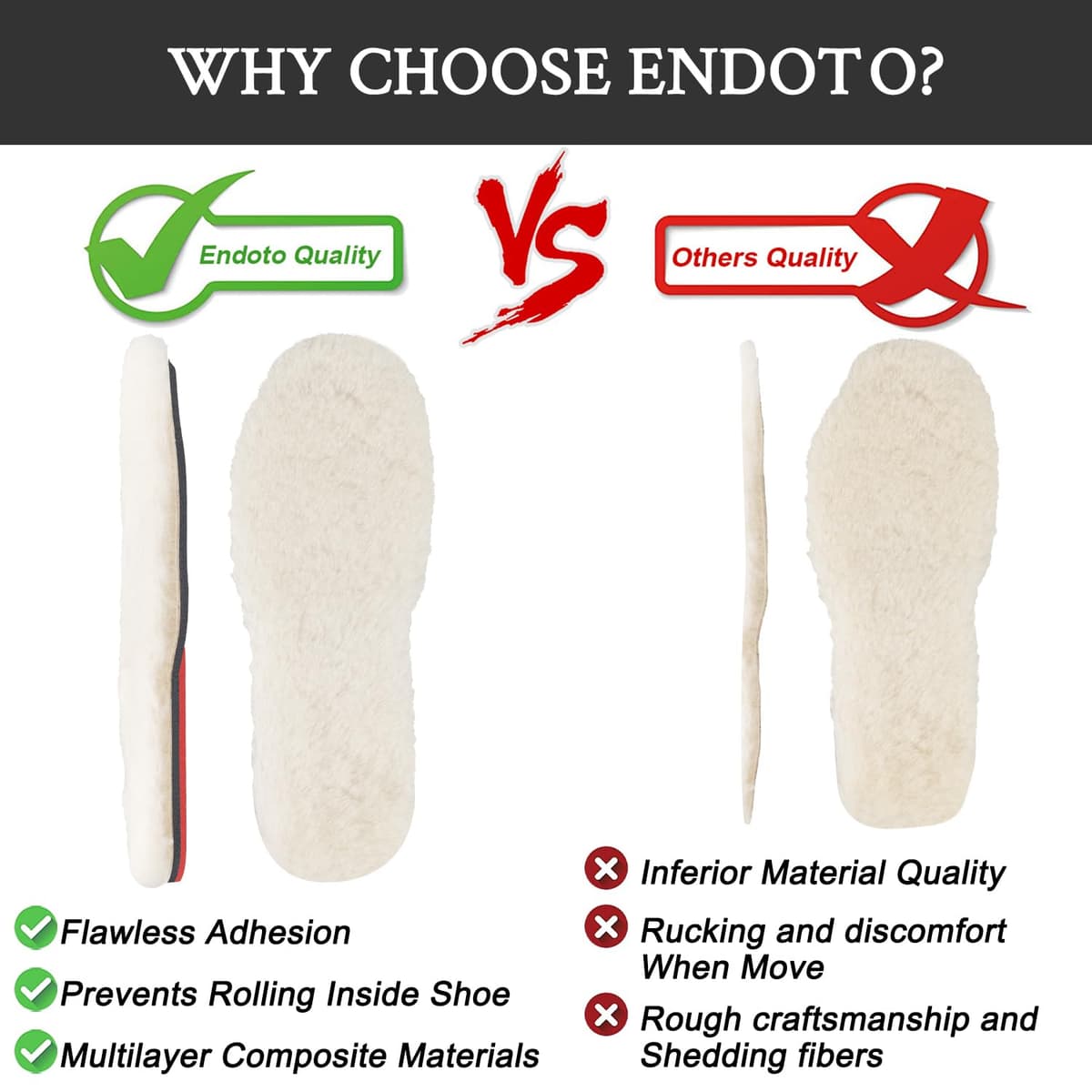 Endoto branțuri piele miel pentru pantofi UGG bărbați înlocuire călduroasă lână – mărimea 41 EU