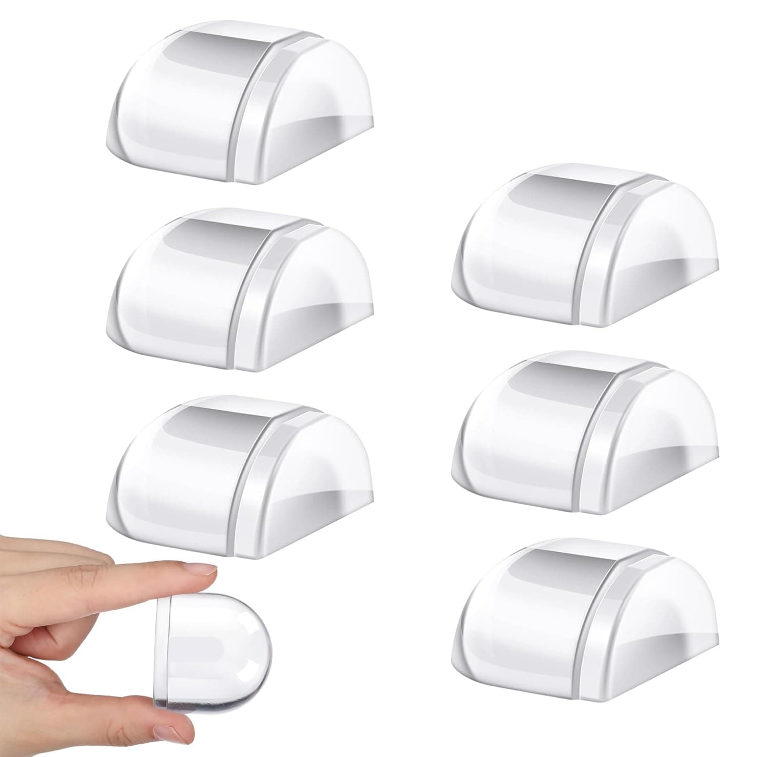 Set 6 opritoare ușă QZKJQDD adezive silicon gel autoadeziv podea protecție