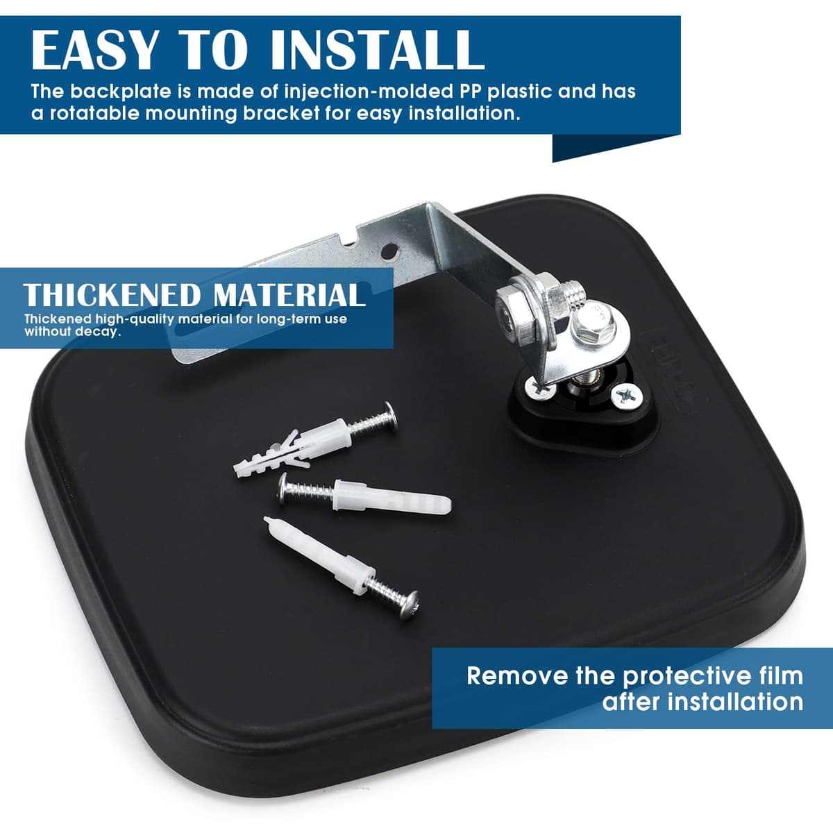 Oglindă trafic ajustabilă convexă unghi larg – 19x16cm