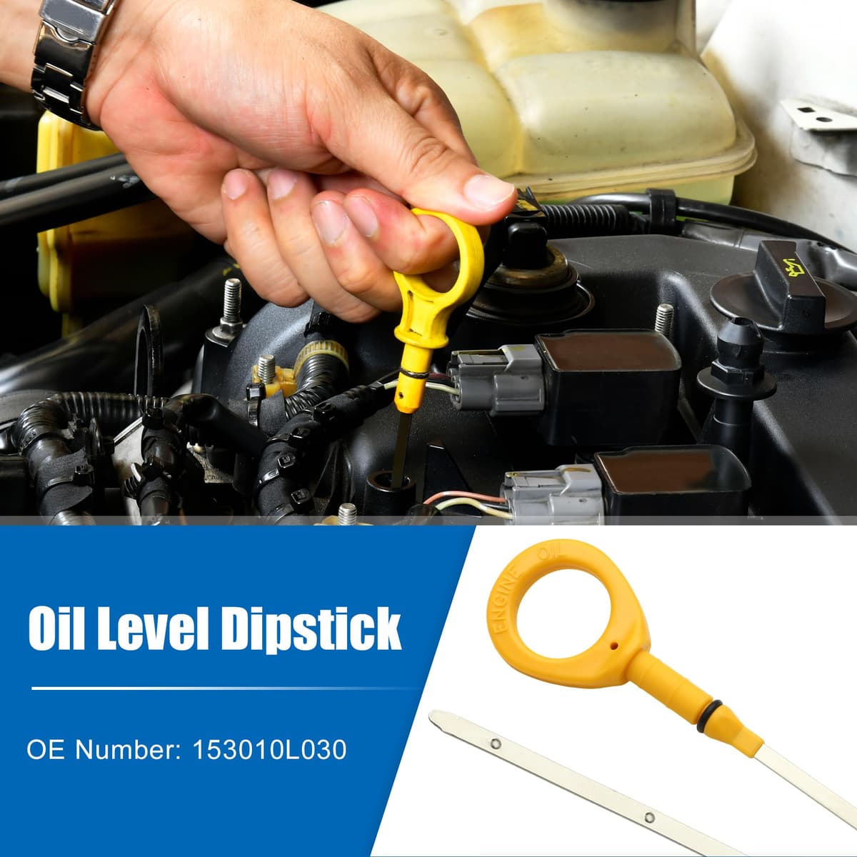 QUARKZMAN Tijă Măsurat Ulei Motor Înlocuire pentru Toyota Hilux KUN26 Nr.153010L030