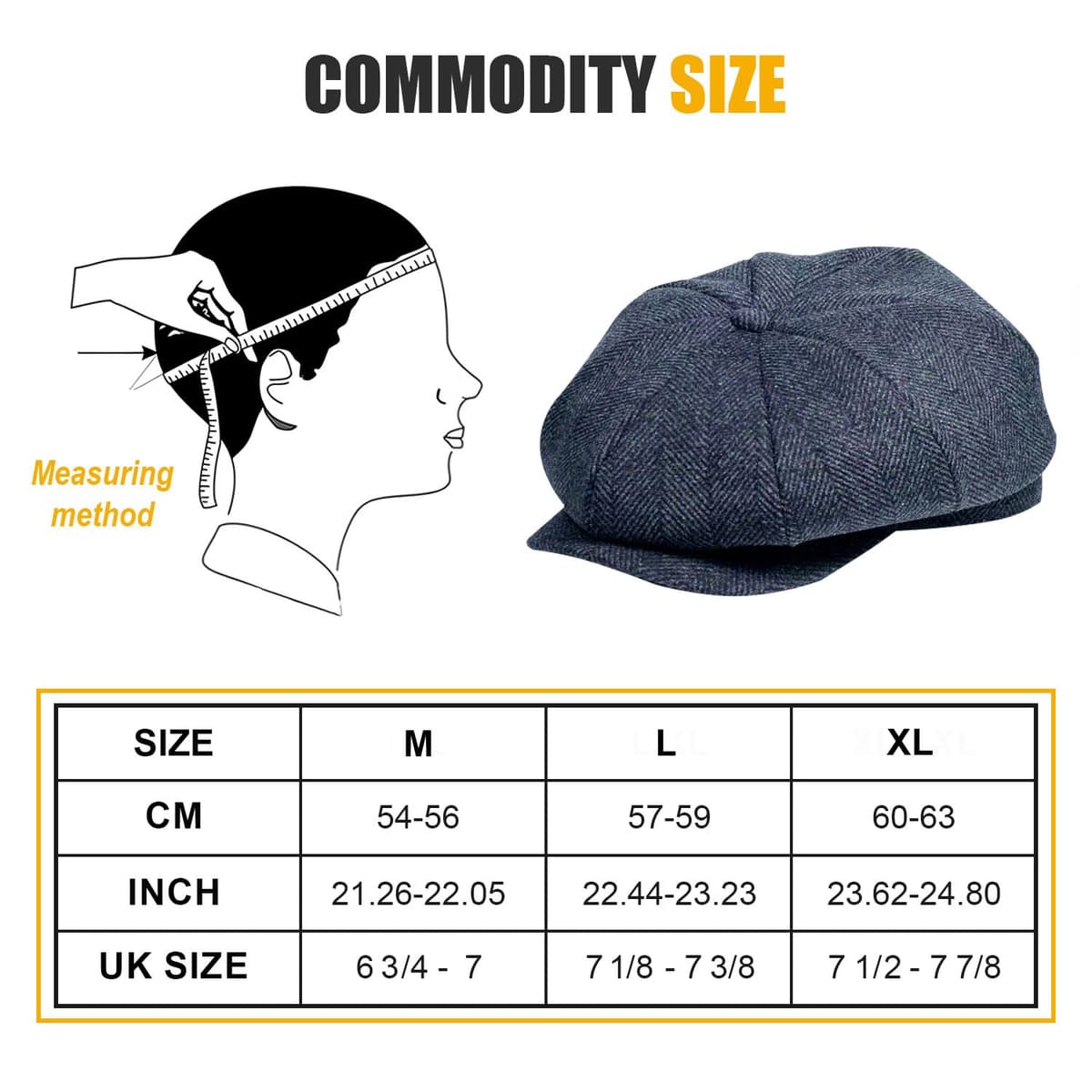 Șapcă plată Gatsby bărbați pălărie newsboy baker boy 8 panouri gri vară/iarnă ajustabilă