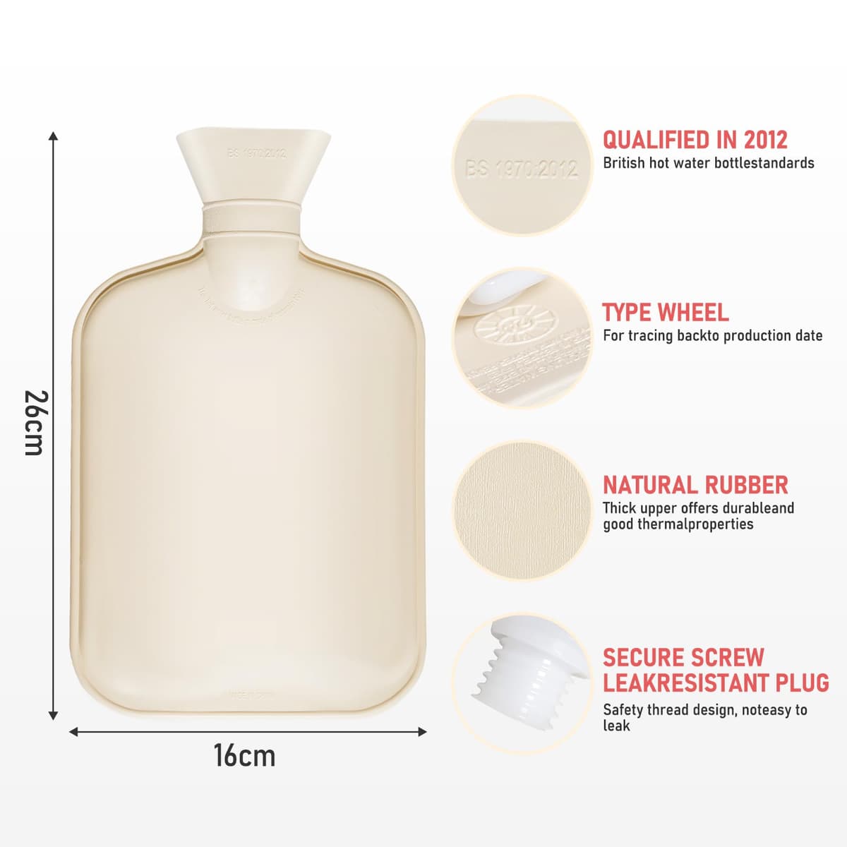 Pernă apă caldă cu husă pufoasă – 1L