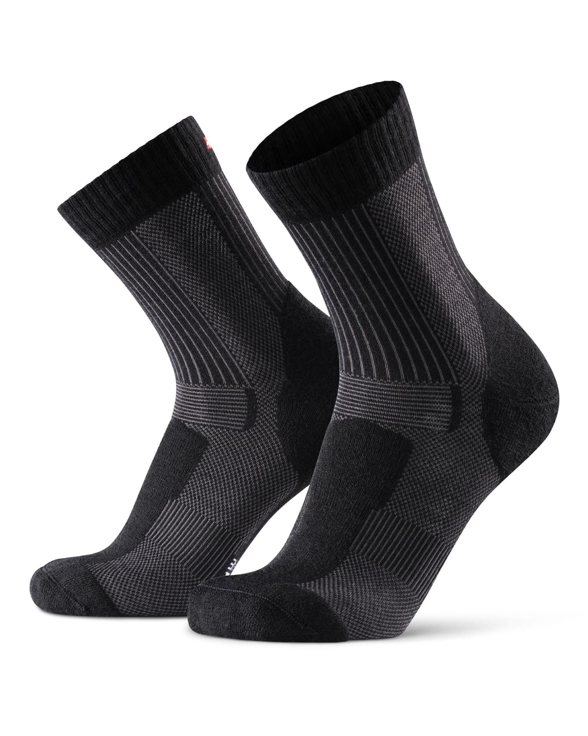 DANISH ENDURANCE șosete hiking lână merino ușoare, călduroase outdoor - negru 35-38