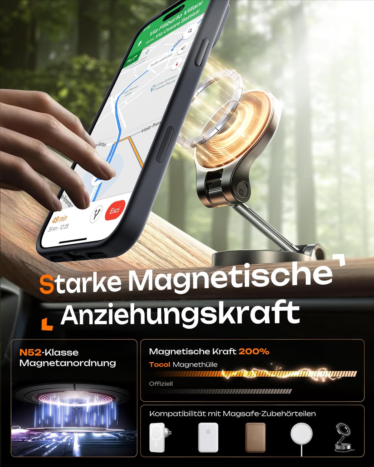 Husă iPhone 17 Pro Max MagSafe Control Cameră Antișoc Translucidă Mată – Negru