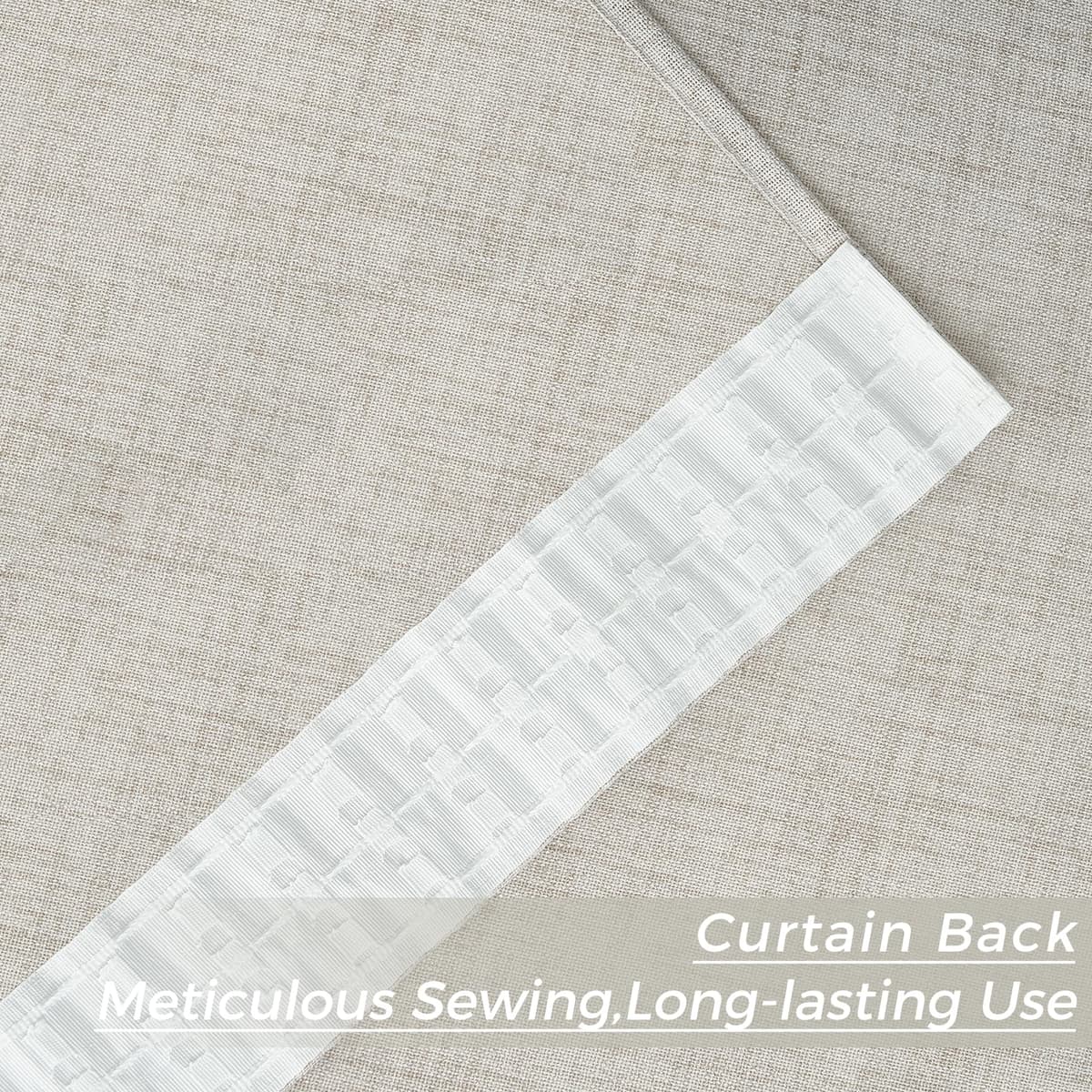 Perdele aspect in semi-transparente cu bandă – alb fildeș set 2 bucăți
